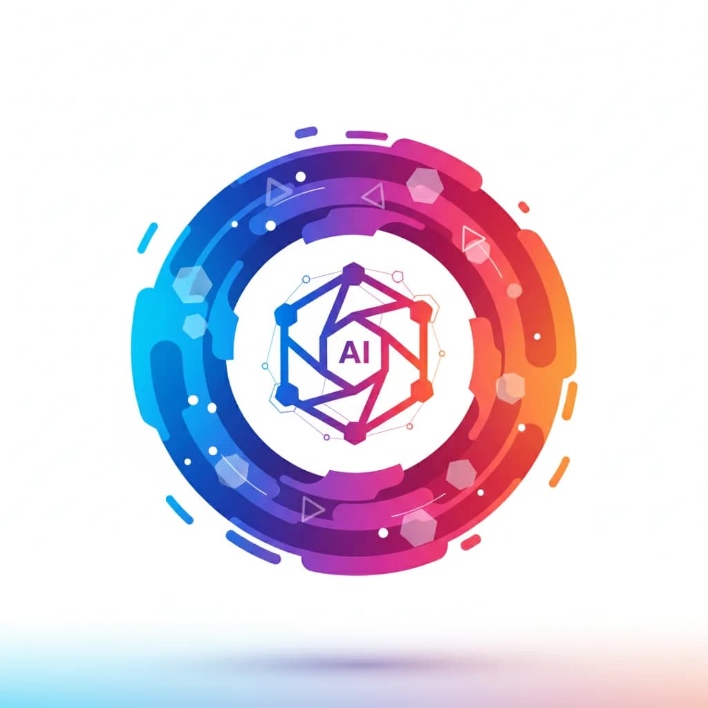 Ilustración abstracta de flujos de datos convergiendo hacia un centro tecnológico, representando optimización de IA